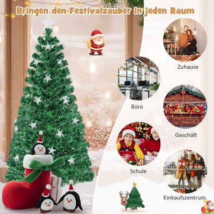 Künstlicher Weihnachtsbaum 150cm, Glasfaser, 8 Modi