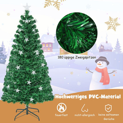 Künstlicher Weihnachtsbaum 150cm, Glasfaser, 8 Modi