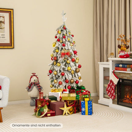 Artificial Christmas Tree 150cm, Flocked, 160 LED