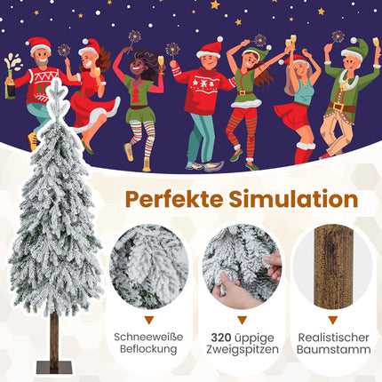 Artificial Christmas Tree 150cm, Flocked, 160 LED
