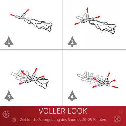 1,5M Künstlicher Weihnachtsbaum, PVC, Metallfuß, Grün