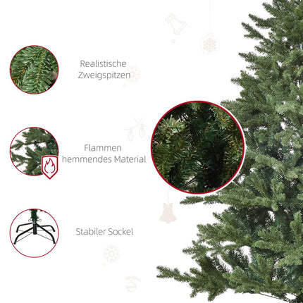 1,5M Künstlicher Weihnachtsbaum, PVC, Metallfuß, Grün