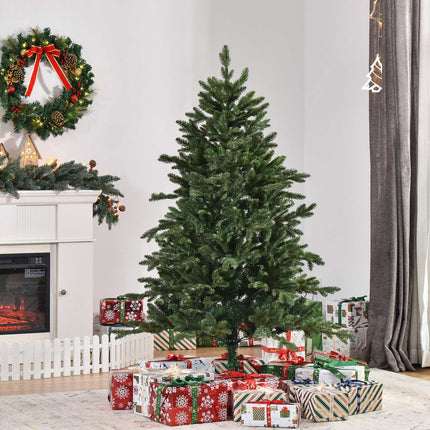 1,5M Künstlicher Weihnachtsbaum, PVC, Metallfuß, Grün