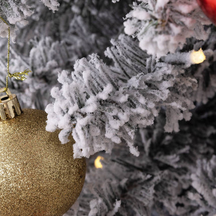 6ft Artificial Christmas Tree, 150 LEDs, Flame Retardant