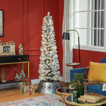 6ft Artificial Christmas Tree, 150 LEDs, Flame Retardant