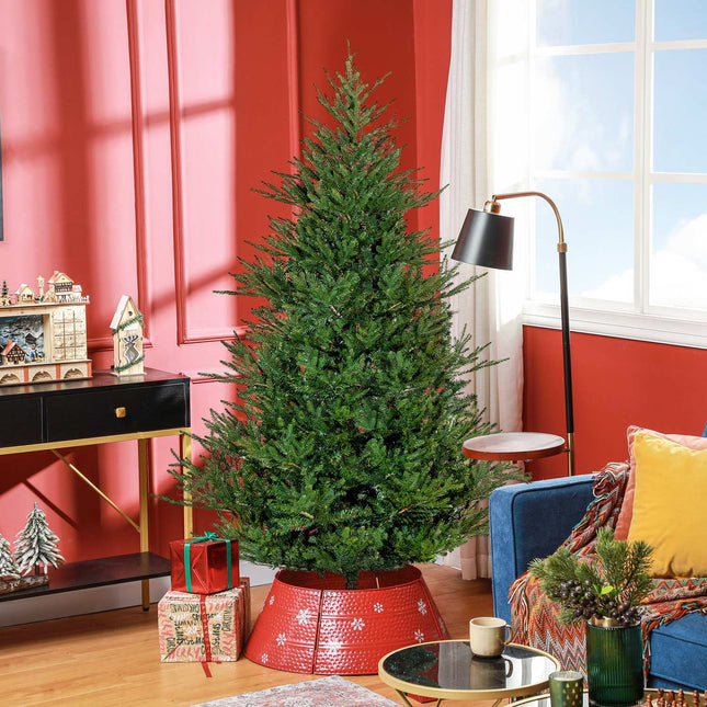 180 cm großer künstlicher Weihnachtsbaum, 2380 Spitzen, zusammenklappbarer Ständer