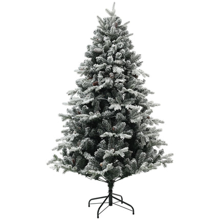 Künstlicher Weihnachtsbaum, 180cm, Schnee, zusammenklappbarer Ständer