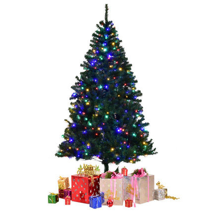 Artificial Christmas Tree 180 cm, Color-Changing LEDs, Metal Stand