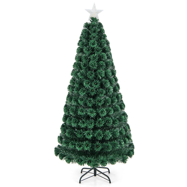 Künstlicher Weihnachtsbaum 180cm, Glasfaser, 230 LED, 8 Modi