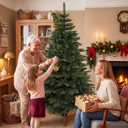 Artificial Christmas Tree 180 cm, Green, Foldable Wood Stand