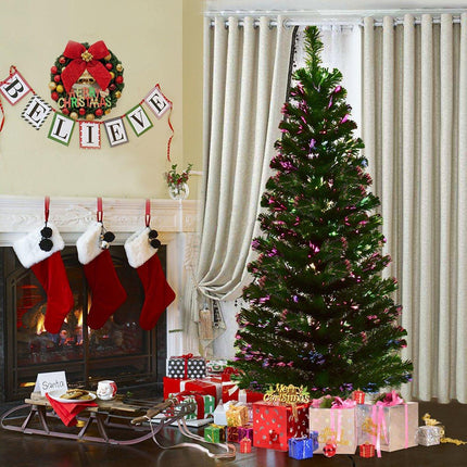 Künstlicher Weihnachtsbaum 180 cm, LED Fiberoptik, 220 Spitzen