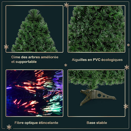 Künstlicher Weihnachtsbaum 180 cm, LED Fiberoptik, 220 Spitzen