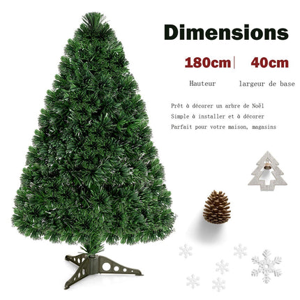 Künstlicher Weihnachtsbaum 180 cm, LED Fiberoptik, 220 Spitzen