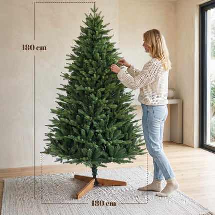 Artificial Christmas Tree, 180 cm, Nordic Fir with Pine Stand