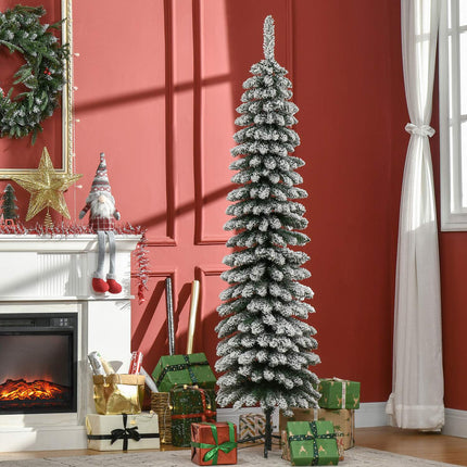 Artificial Christmas Tree, 180 cm, Snowy Branches, Indoor Use