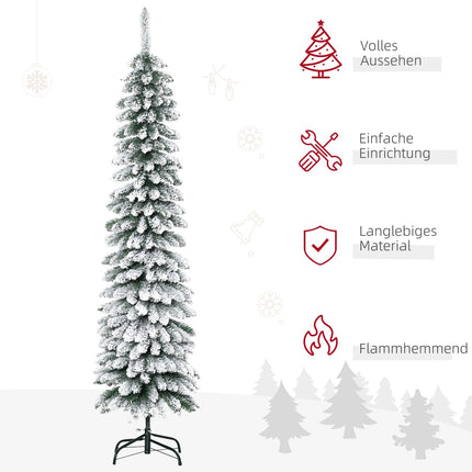 Artificial Christmas Tree, 180 cm, Snowy Branches, Indoor Use