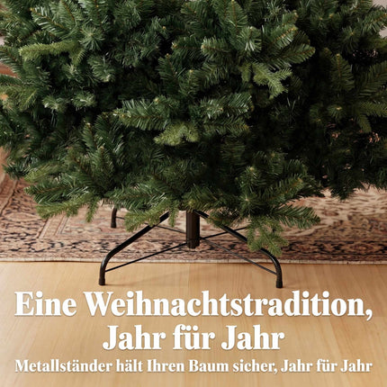 Artificial Christmas Tree 180 cm with 1237 Tips, Flame Retardant, Green