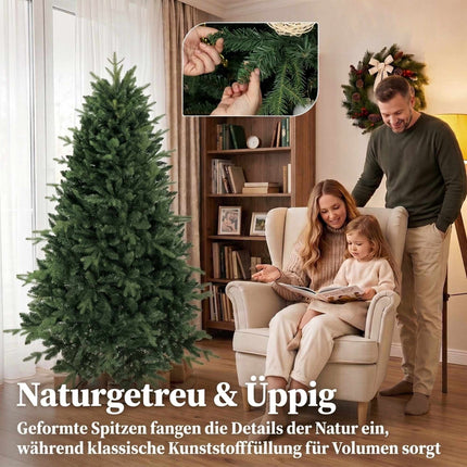 Artificial Christmas Tree 180 cm with 1237 Tips, Flame Retardant, Green