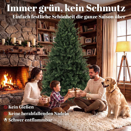 Artificial Christmas Tree 180 cm with 1237 Tips, Flame Retardant, Green