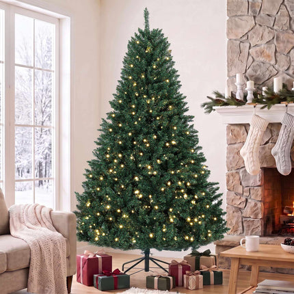 Artificial Christmas Tree 180 cm with 550 Warm White LEDs, 1494 Branches, Green