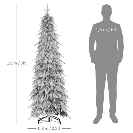 Artificial Christmas Tree 180cm with Snow and 600 Branches