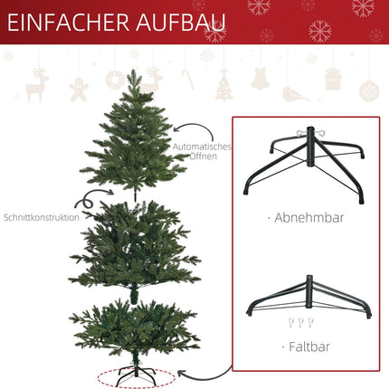 180 cm künstlicher Weihnachtsbaum - PVC/PE, Metallständer