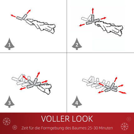 180 cm künstlicher Weihnachtsbaum - PVC/PE, Metallständer