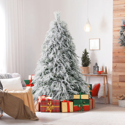 Künstlicher Weihnachtsbaum 192cm, Klappmechanismus, 250 warmweiße LEDs