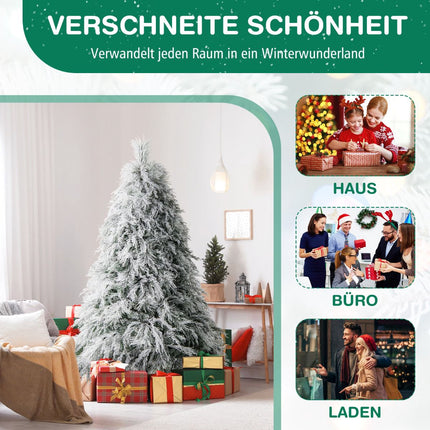 Künstlicher Weihnachtsbaum 192cm, Klappmechanismus, 250 warmweiße LEDs