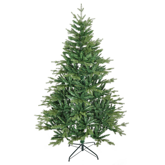 210 cm großer künstlicher Weihnachtsbaum, schwer entflammbar, grün