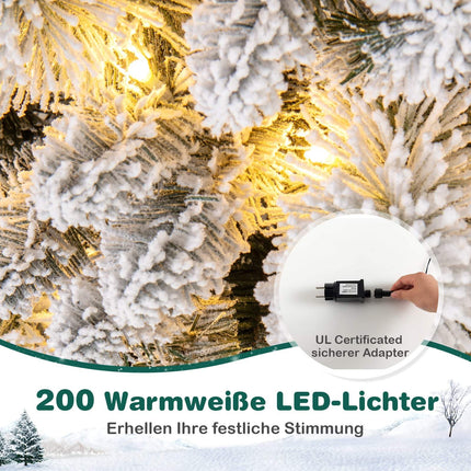 Künstlicher Weihnachtsbaum, 210 cm, 200 LED-Lichter, Pop-Up-Design