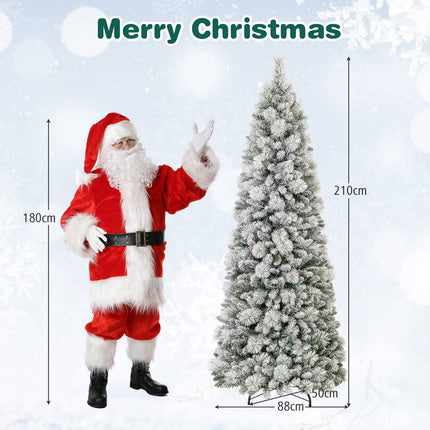 Künstlicher Weihnachtsbaum, 210 cm, 200 LED-Lichter, Pop-Up-Design