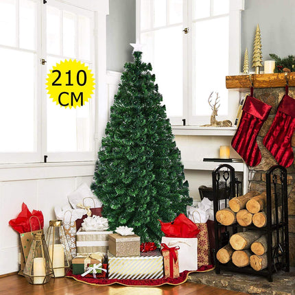 Künstlicher Weihnachtsbaum 210 cm, 280 LEDs, Metallständer