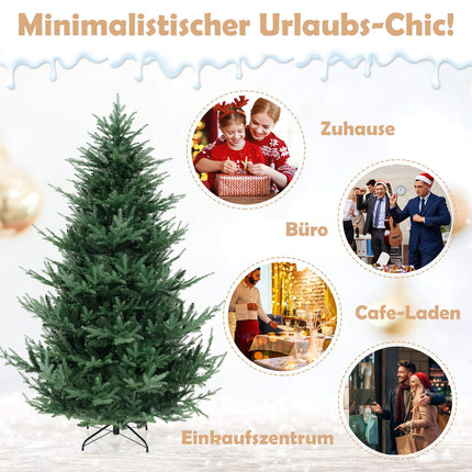 Künstlicher Weihnachtsbaum 210 cm, 340 warmweiße LEDs, 8 Modi