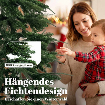 Artificial Christmas Tree, 210 cm Fir with Hinged Branches