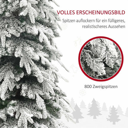 Artificial Christmas Tree 210 cm with Snow and 800 Branches