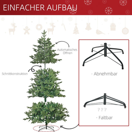 Künstlicher Weihnachtsbaum, 2,1 m, PVC & PE, Metallständer
