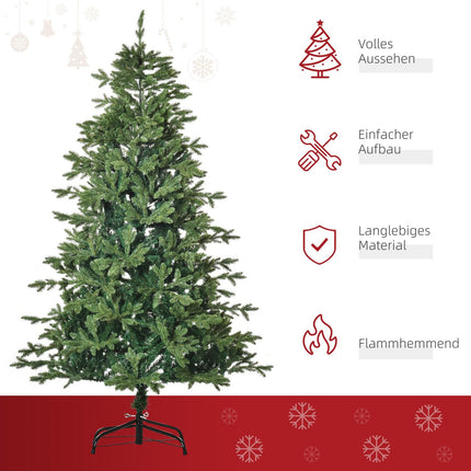 Künstlicher Weihnachtsbaum, 2,1 m, PVC & PE, Metallständer