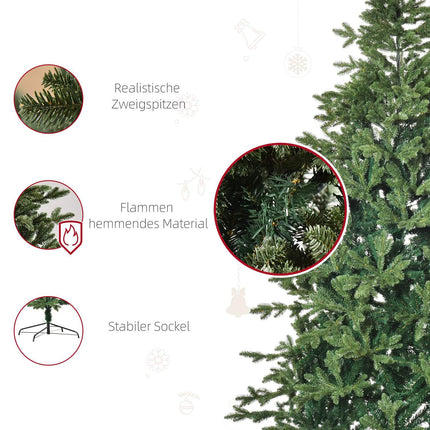 Künstlicher Weihnachtsbaum, 2,1 m, PVC & PE, Metallständer