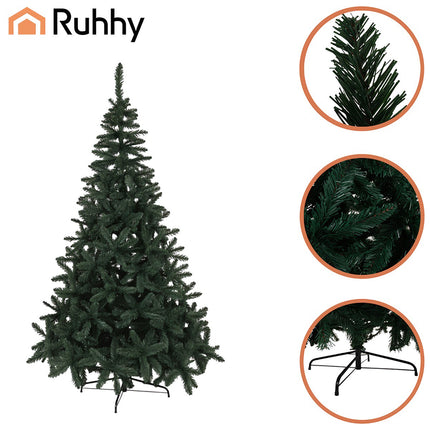 Künstlicher Weihnachtsbaum 2,1 m, dichte Nadeln, schwer entflammbar