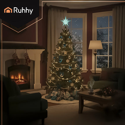 Künstlicher Weihnachtsbaum 2,1 m, dichte Nadeln, schwer entflammbar