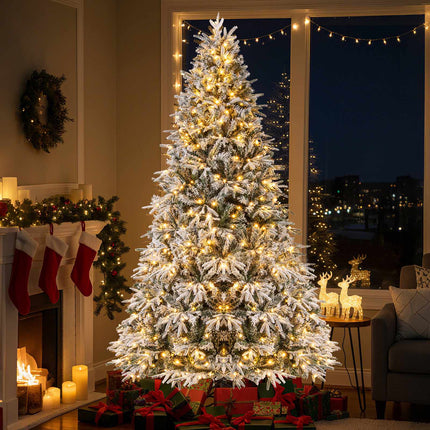 Artificial Christmas Tree 270 cm, Snow-Flocked, 600 LED