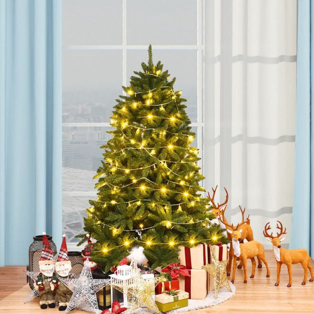 Artificial Christmas Tree 5 Ft, LED Lights, 600 Tips