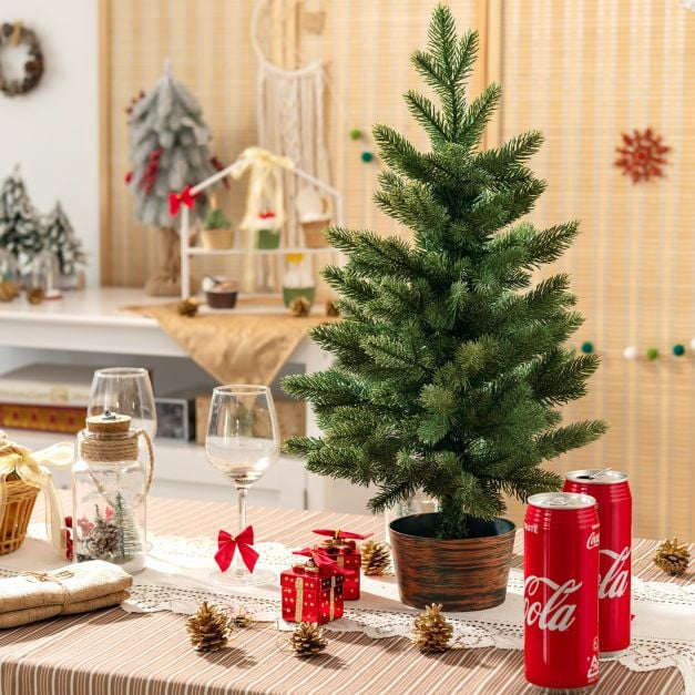 Artificial Christmas Tree 60 cm, Potted, 50 Tips, PE