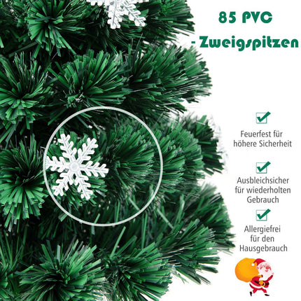 Umělý vánoční stromek 90 cm, optická vlákna, 12 LED hvězd