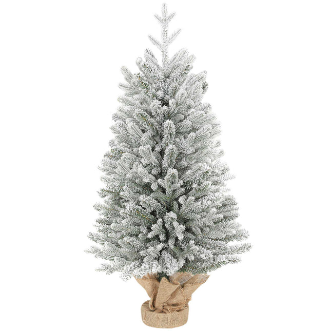 Künstlicher Weihnachtsbaum 90 cm – Beschneit, 486 Spitzen