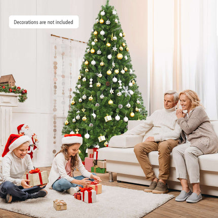 Künstlicher Weihnachtsbaum, 2,7 m PVC, klappbar, Metallständer