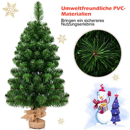 Artificial Christmas Tree, PVC Needles, 60/90cm, Cement Base