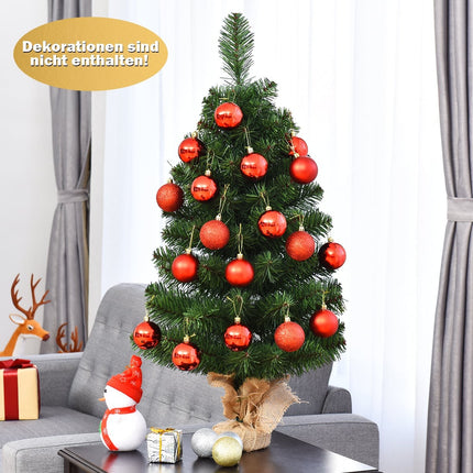 Artificial Christmas Tree, PVC Needles, 60/90cm, Cement Base