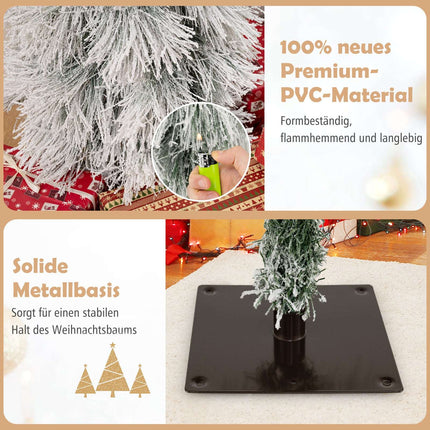 Künstlicher Weihnachtsbaum mit Beleuchtung, 90-150 cm, mit Schneebesatz